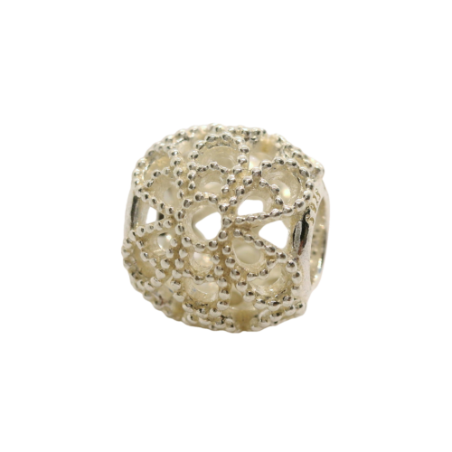 Genuine Pandora 791282 Beaded Openwork Roses Flower Charm