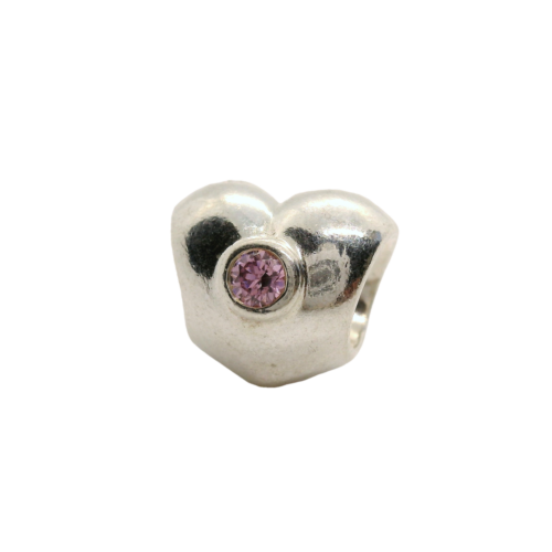 Genuine Pandora 790134PCZ Sterling Silver Heart Charm