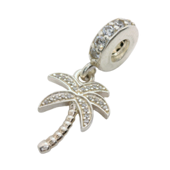 Genuine Pandora 791540CZ Pave Palm Tree Holiday Dangle Charm ALE 925 Charm
