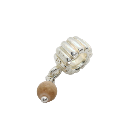 Genuine Pandora 790166KO Birthstone Coral Silver Charm