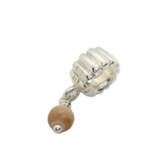 Genuine Pandora 790166KO Birthstone Coral Silver Charm