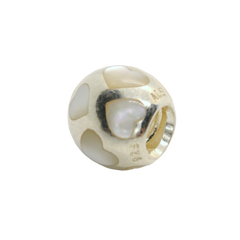 Genuine Pandora 790398MPW 925 ALE White Mother of Pearl Hearts Charm