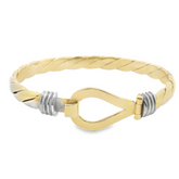 7.5" New 9CT Gold Hook & loop Bangle (45.5g) - Goldbank Jewellers
