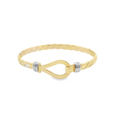 5.5" New 9CT Gold Kids Hook & Loop Bangle (12.9g) - Goldbank Jewellers