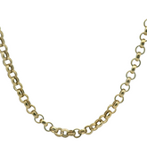 30" New 925 Silver & Gold Plate Belcher Chain Necklace (67.5g) - Goldbank Jewellers