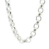 26" New Silver 925 Oval Belcher Chain Necklace (102.10g) - Goldbank Jewellers