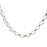 24" New Silver 925 Oval Belcher Chain Necklace (73.56g) - Goldbank Jewellers