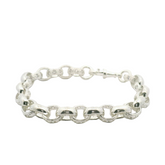 7.5" New Silver 925 Stone Set Belcher Bracelet (23.76g) - Goldbank Jewellers