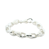 7.5" New Silver 925 Tulip Bracelet (23.10g) - Goldbank Jewellers