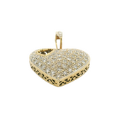 9CT New Elegant Heart-Shaped Pendant 40 x 40mm (23.1g) - Goldbank Jewellers