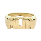 9CT Pre-owned Mum Ring (Size Q1/2)