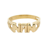 9CT New Nan Ring (Size O)