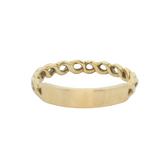 9CT Pre-owned Twisted Pattern Ring (Size N)