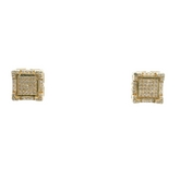 9CT New Square Stone Set CZ Studs