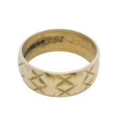 9CT Pre-owned Patterned Wedding Band (Size M)