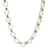 24" New Silver 925 Oval Belcher Chain Necklace (75g)