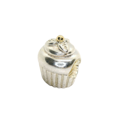 Genuine Pandora 790417 Cupcake Two-Tone Charm Sterling 14K Gold Cherry Charm