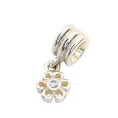 Pandora 790196 Daisy Dangle Flower with Clear CZ Silver Charm