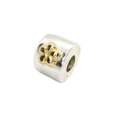 Genuine Pandora 79140 Spacer Gold Flower Clip Bead Charm