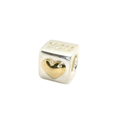 Genuine Pandora 790200 I Love You Cube with 14CT Gold Heart Charm