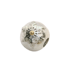 Genuine Pandora 791232 Gold 14ct & Silver Snow Flake Clip Charm