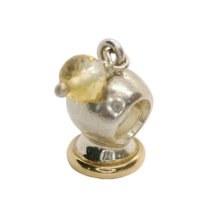 Genuine Pandora CZ790391 Silver & 14k Gold Buttercup Citrine & Champagne Charm