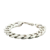 9" Pre-owned Silver 925 Flat Curb Bracelet (66g)