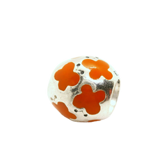 Genuine Pandora 790438EN04 Silver and Orange Enamel Butterfly Charm