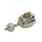 Genuine Pandora 790208 Flower Pearl Dangle Lavender CZ Bead Charm