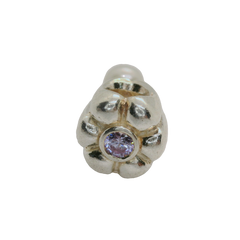 Genuine Pandora 790208 Flower Pearl Dangle Lavender CZ Bead Charm