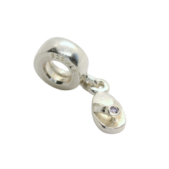 Genuine Pandora 790428CZR Sterling Silver Dangle Flip Flop Shoe Charm