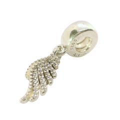 Genuine Pandora 791750CZ Majestic Feather Wing Dangle Charm ALE 925