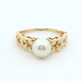 9CT Pre-owned Elegant Ladies Ring (Size U)