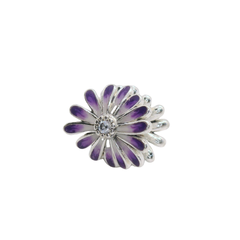 Genuine PANDORA 798775C02 Purple Daisy Flower Charm