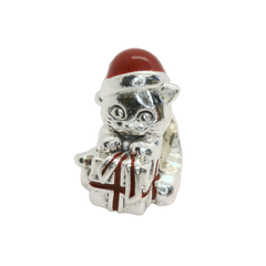 Genuine PANDORA 792007EN39 Christmas Kitten Charm