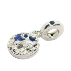 Genuine PANDORA 798239NMB Fox & Rabbit Sterling Silver Dangle Charm