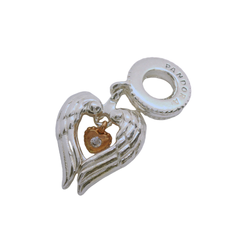 Genuine PANDORA 789296C01 CLUB 2021 Rose GOLD Plated ANGEL WINGS Dangle Charm