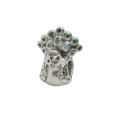 Genuine PANDORA 791227MCZ Charm Sterling Silver Peacock Charm