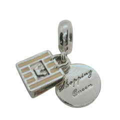 Genuine PANDORA 791985EN40 Shopping Queen Charm Pink Enamel