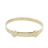 5" - 5.25" New 9CT Baby Heart Extendable Bracelet (3.8g)