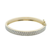 5" New 9CT Stone Set Bangle (9.4g)