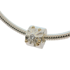Genuine PANDORA 790188CZ Silver & 14k Gold Two Tone Desert Star Charm Only
