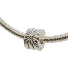 Genuine PANDORA 790216 Sterling Silver with 14K Gold Sunburst Clip Only
