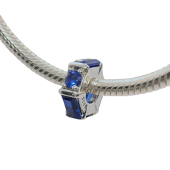 Genuine PANDORA 797529 Sea Blue Ice Sculpture Silver Spacer Charm Only