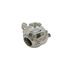 *VERY RARE Genuine PANDORA 797065CZ Enchanted Tea Pot Charm with Clear Zirconia and Pink Enamel