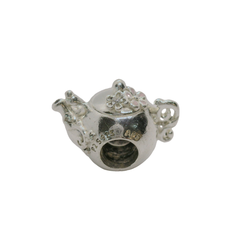 *VERY RARE Genuine PANDORA 797065CZ Enchanted Tea Pot Charm with Clear Zirconia and Pink Enamel