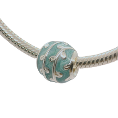 Genuine PANDORA 790525EN18 Blue Enamel Vine Leaves Charm Only