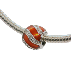Genuine PANDORA 791991EN07 Red Enamel Adornment Charm Only