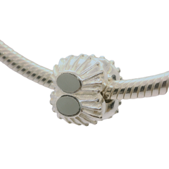 Genuine PANDORA 790578EN26 Two Of A Kind Silver W/Gray Enamel Clip Only