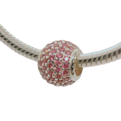 Genuine PANDORA 791051CZS Pave Lights Fancy Hot Pink Charm Only